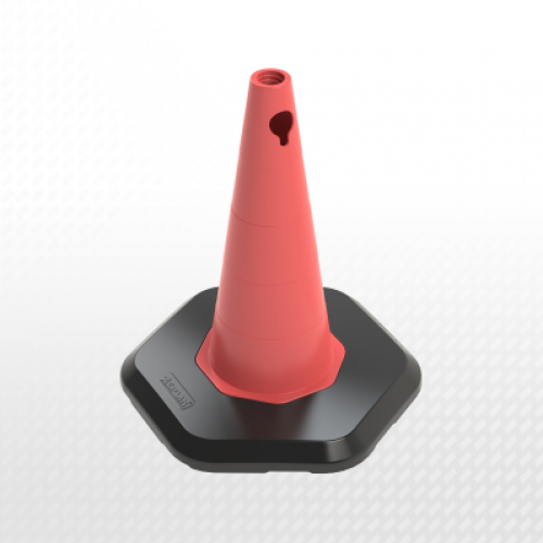 50 cm Ağırlıklı PVC Trafik Konisi