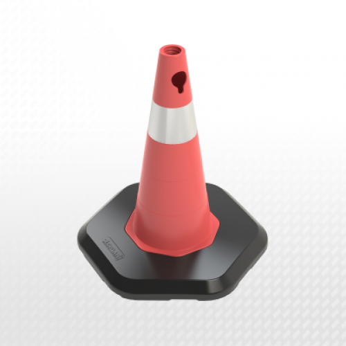 50 cm Ağırlıklı PVC Trafik Konisi Tek Ref.