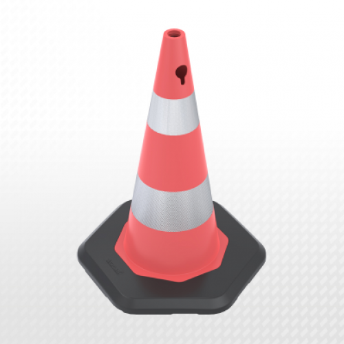 70 cm Ağırlıklı PVC Trafik Konisi, R2