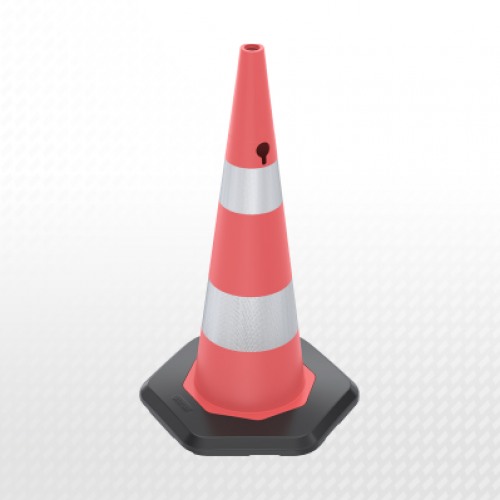90 cm Ağırlıklı PVC Trafik Konisi, R2