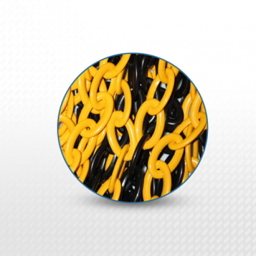 6mm Plastik Zincir - (Sarı/Siyah)